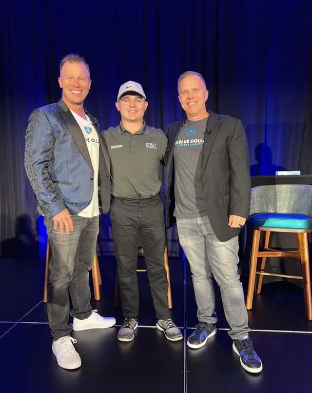 Brandon at blue collar event