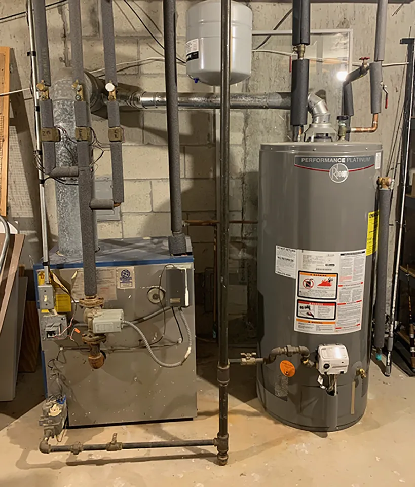 Boiler and water heater in Franklin, MA.