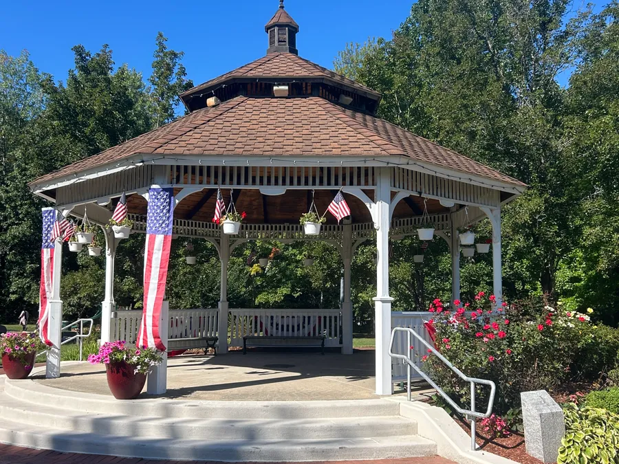 Gazebo on the Bellingham Town Common in Bellingham, MA.