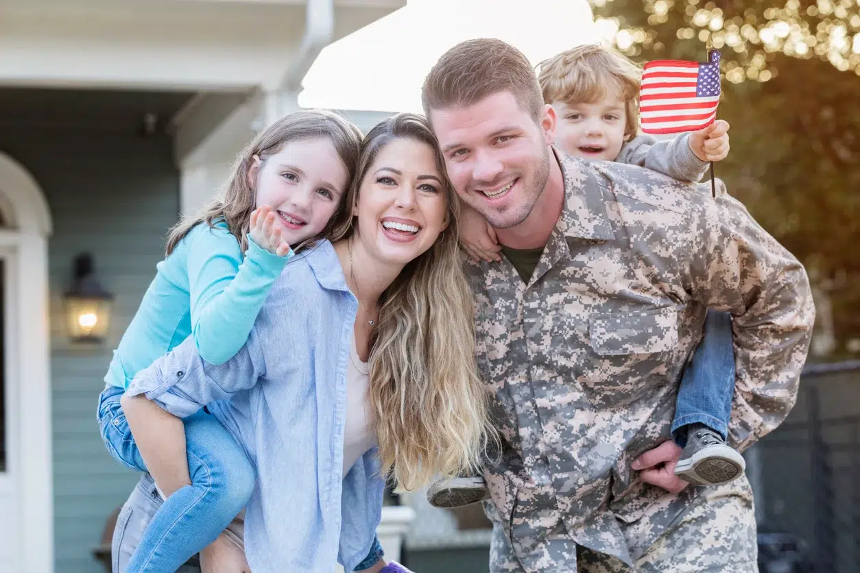 Veteran with family