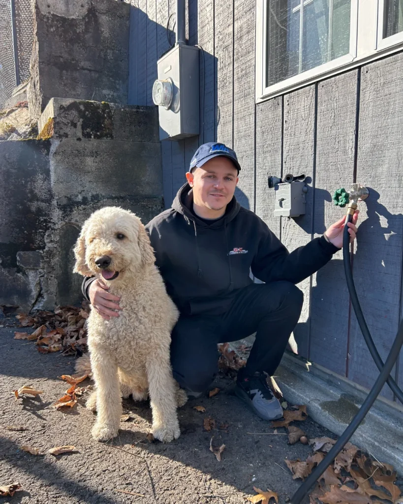 Brandon and dog