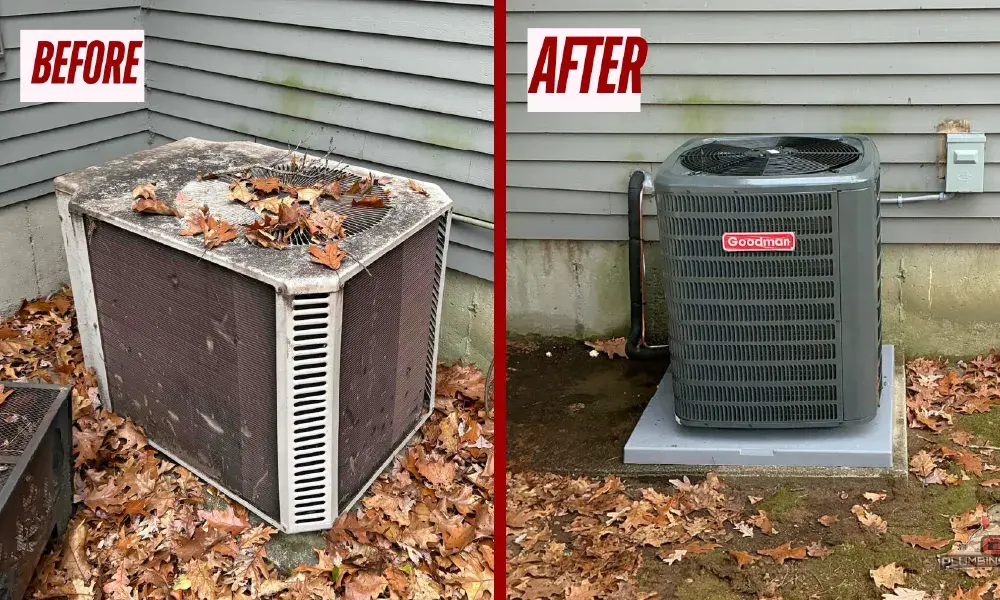 Before and after AC installation