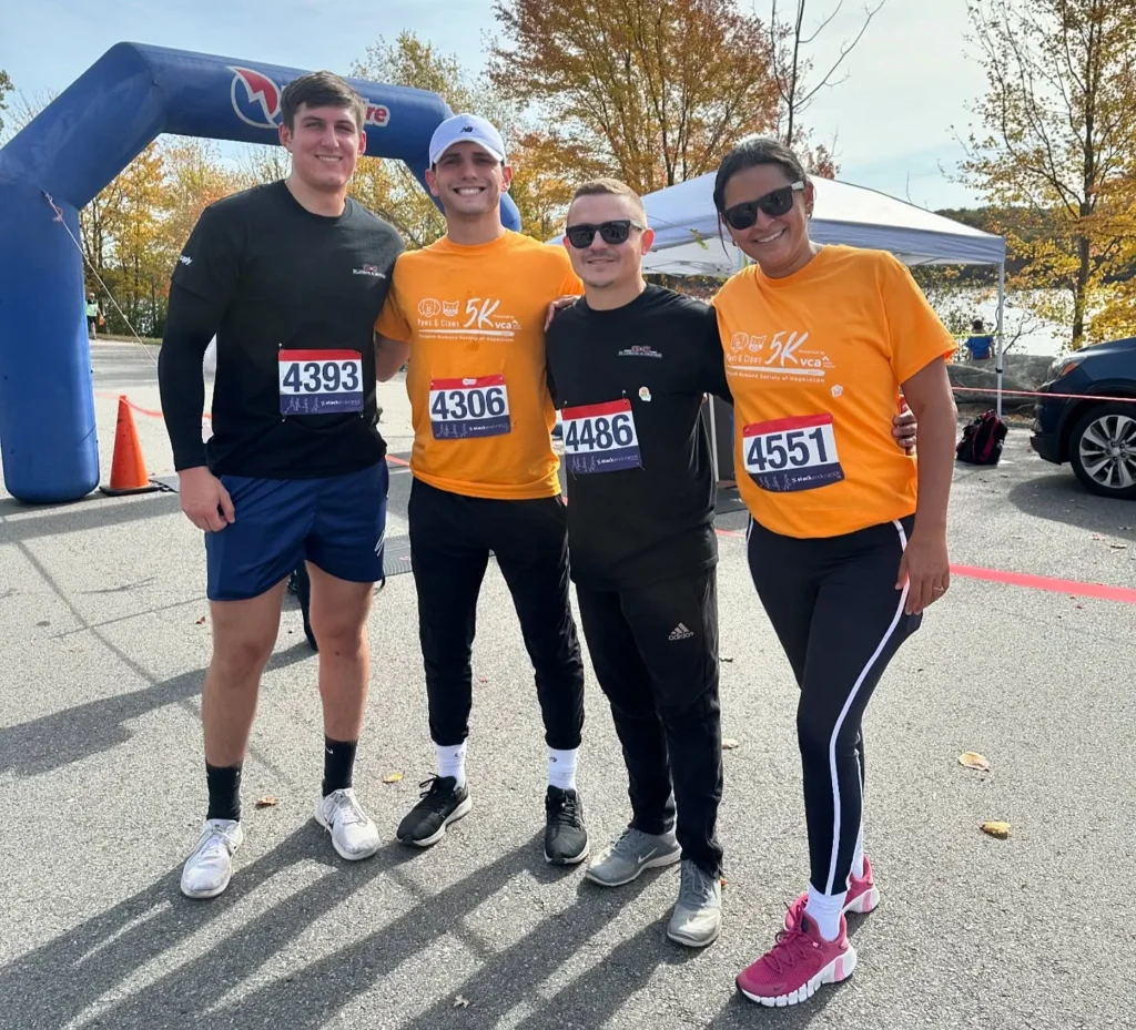 Brandon with team running 5k