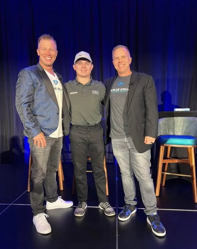 Brandon at blue collar event