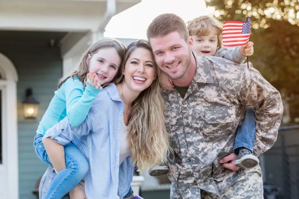 Veteran with family